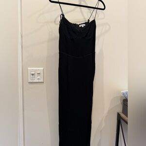 Reformation Kourtney Dress (Black, 10)